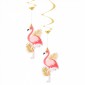 set 2 decoration swirls flamingo 85 cm