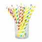 Set 20 Paper Straws Confetti 4 Colors Asst. (20cm)