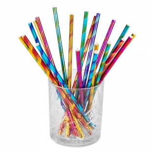  Set 20 Paper Straws Rainbow Costumes in Sabah Al Naser