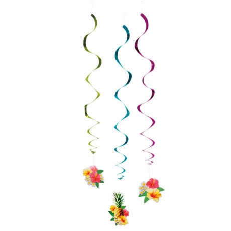 set 3 decoration swirl paradise 60 cm