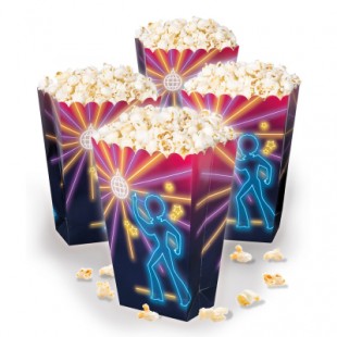  Set 4 Paper Popcorn Bowls Disco Fever Costumes in Daiya