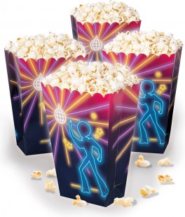  Set 4 Paper Popcorn Bowls Disco Fever Costumes in Surra