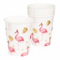 set 6 cups flamingo 
