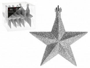  Set Of 6 Star Decoration 10cm in Mishref