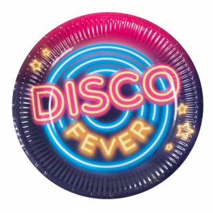  Set Paper Plates - Discofever Costumes in Kaifan
