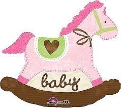 Shaped Baby Girl Rocking Horse