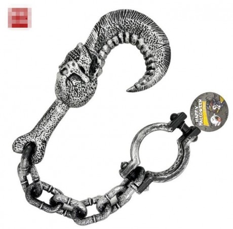 Skull hook + handcuffs chain