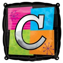 Buy Square Letter C Foil Balloon  in Kuwait