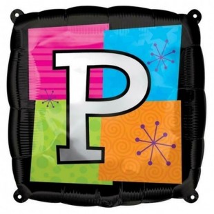  Square Letter P Foil Balloon in Fintas