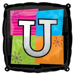 Buy Square Letter U Foil Balloon in Kuwait