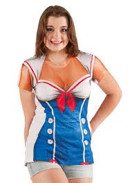  T-shirt Sailor Girl Costumes in Fahaheel