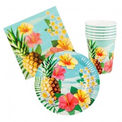 Buy Table Set Paradise ( 6cups, 6 Plates, 12 Napkins) in Kuwait