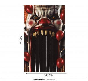  Terror Clown Curtain 145x240 in Kuwait