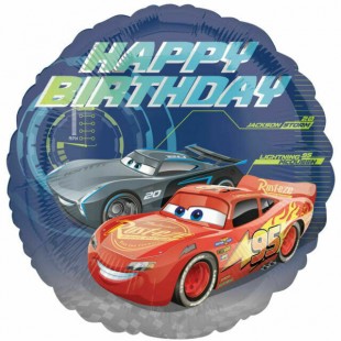  The Cars 3 Standard Happy Birthday Foil Balloon Accessories in Messila