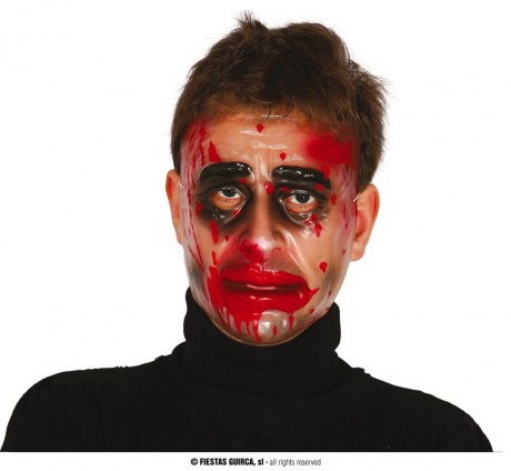 Transparent Man with Blood Mask PVC