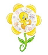 Buy Tweety Pie Flower Supershape Balloon in Kuwait