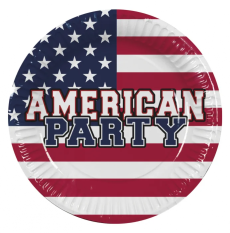 USA Round Plate
