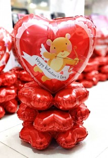  Valentine Balloon Centerpiece in Rawda