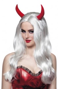  White Devil Wig With Horns in Hadiya