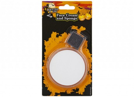 White Face Cream Palette and Sponge 