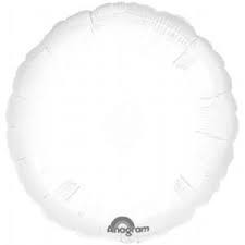 Buy White Round Balloons 18