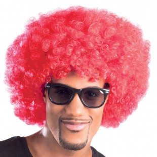  Wig Afro Red Costumes in Sulaibiya