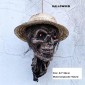 Zombie head with straw hat