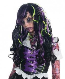  Zombie Rocker Long Curly Wig in Jabriya